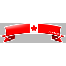 Flamme canadienne - 20x6cm - Sticker/autocollant
