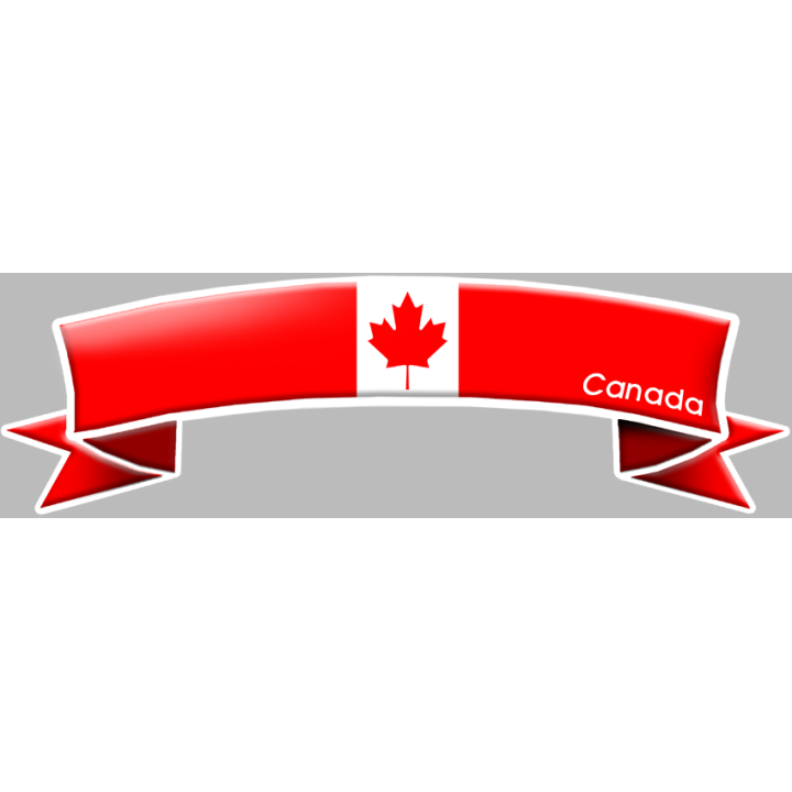 Flamme canadienne - 20x6cm - Sticker/autocollant