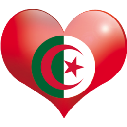 Coeur Algérien - 5x4.3cm - sticker/autocollant