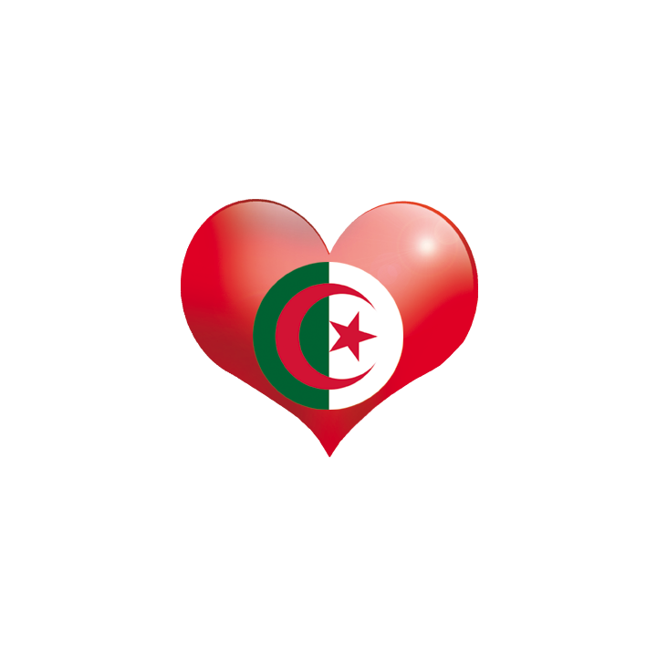 Coeur Algérien - 5x4.3cm - sticker/autocollant