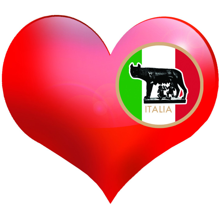 Coeur Italia - 5x4.3cm - Sticker/autocollant