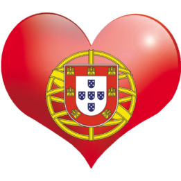 Coeur Portugal - 5x4.3cm - Sticker/autocollant