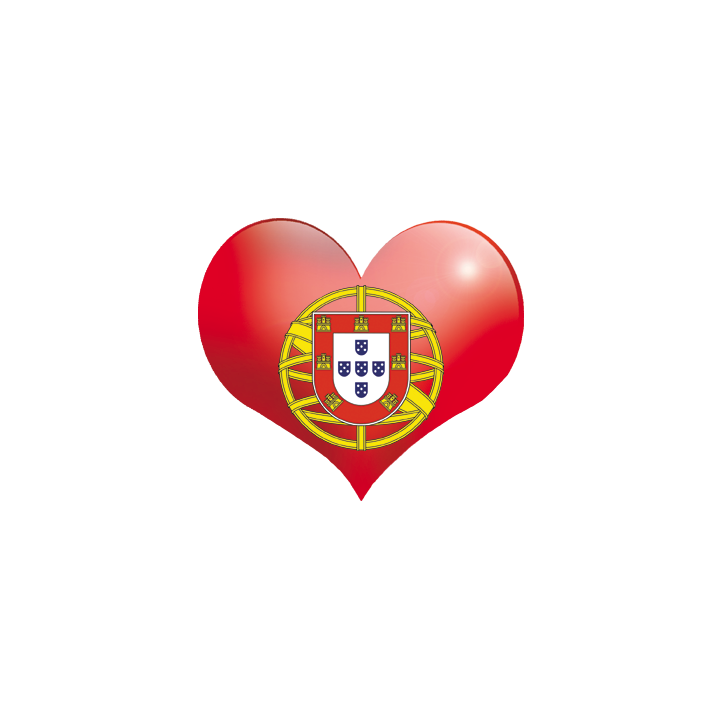 Coeur Portugal - 5x4.3cm - Sticker/autocollant