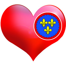 Coeur Berry - 5x4.3cm - Sticker/autocollant