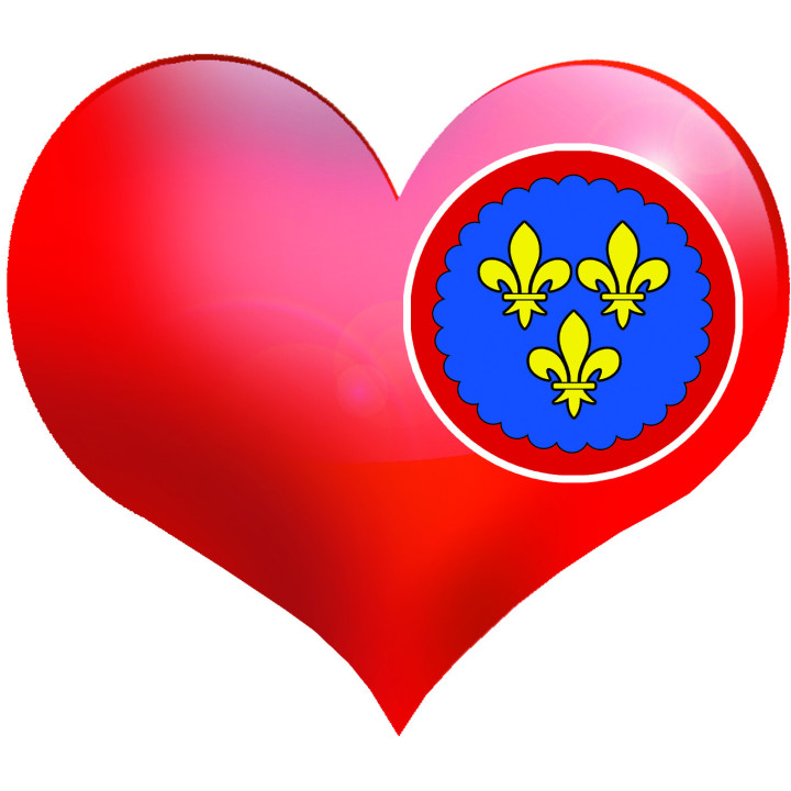 Coeur Berry - 5x4.3cm - Sticker/autocollant