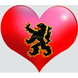 Coeur Flandre - 5x4.3cm - Sticker/autocollant