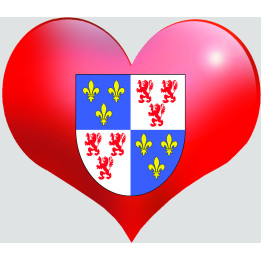 Coeur Picardie - 11.5x10cm - Sticker/autocollant