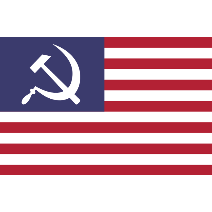 Drapeau US faucille - 19.5x13cm - Sticker/autocollant