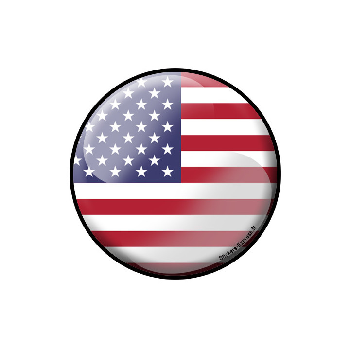 Drapeau Américain - 15x15cm - Sticker/autocollant