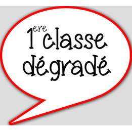 1ère classe dégradé - 10x9cm - sticker/autocollant