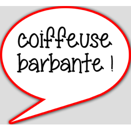 Coiffeuse barbante - 15x13.5cm - sticker/autocollant