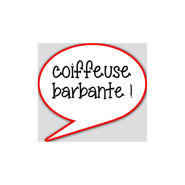 Coiffeuse barbante - 15x13.5cm - sticker/autocollant