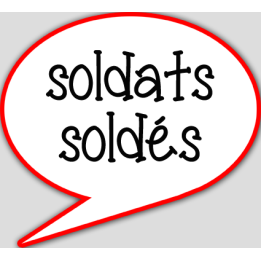 soldats soldés - 10x9cm - sticker/autocollant