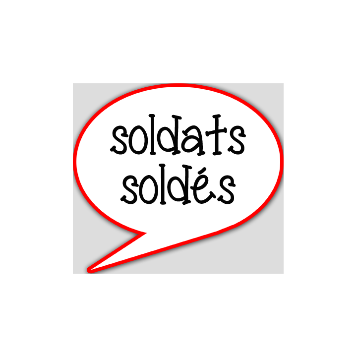 soldats soldés - 10x9cm - sticker/autocollant