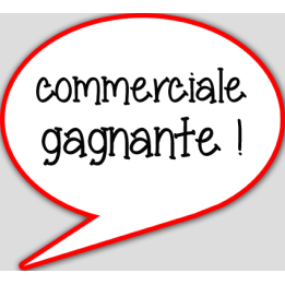 commerciale gagnante - 15x13.5cm - sticker/autocollant