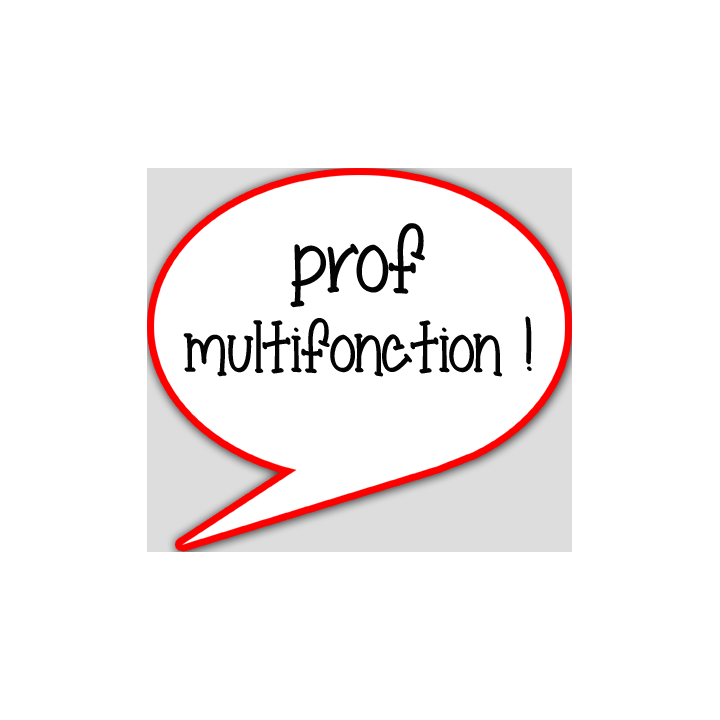 prof multifonction - 15x13.5cm - sticker/autocollant