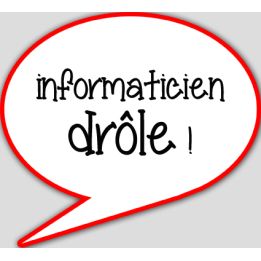 informaticien drôle - 10x9cm - sticker/autocollant