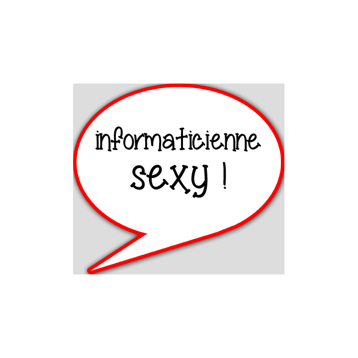 informaticienne sexy - 15x13.5cm - sticker/autocollant