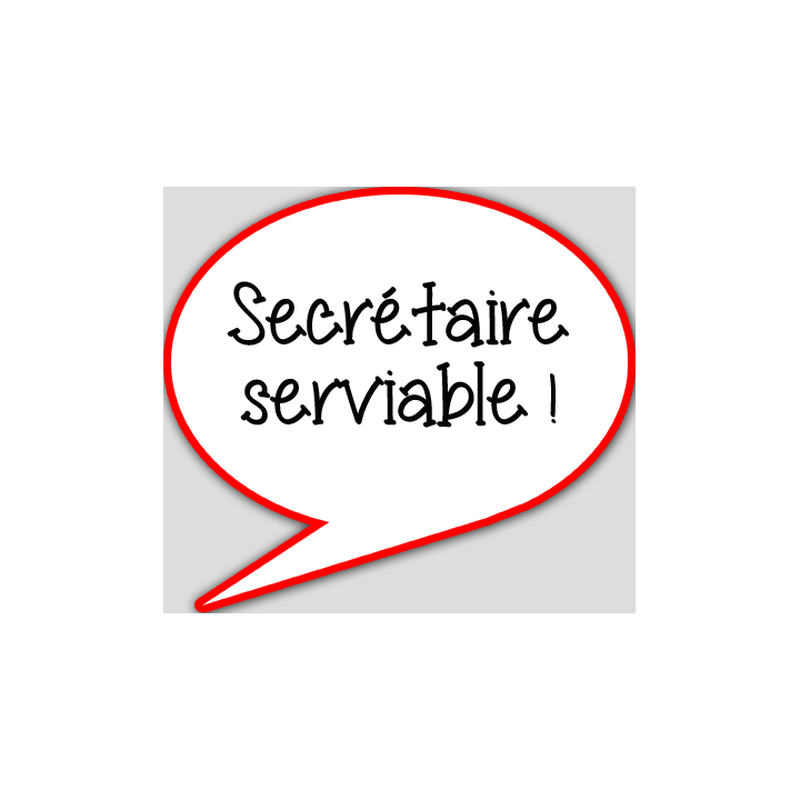 Secrétaire serviable - 15x13.5cm - sticker/autocollant