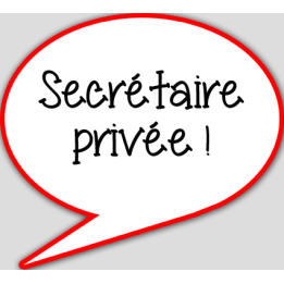 Secrétaire privée - 10x9cm - sticker/autocollant
