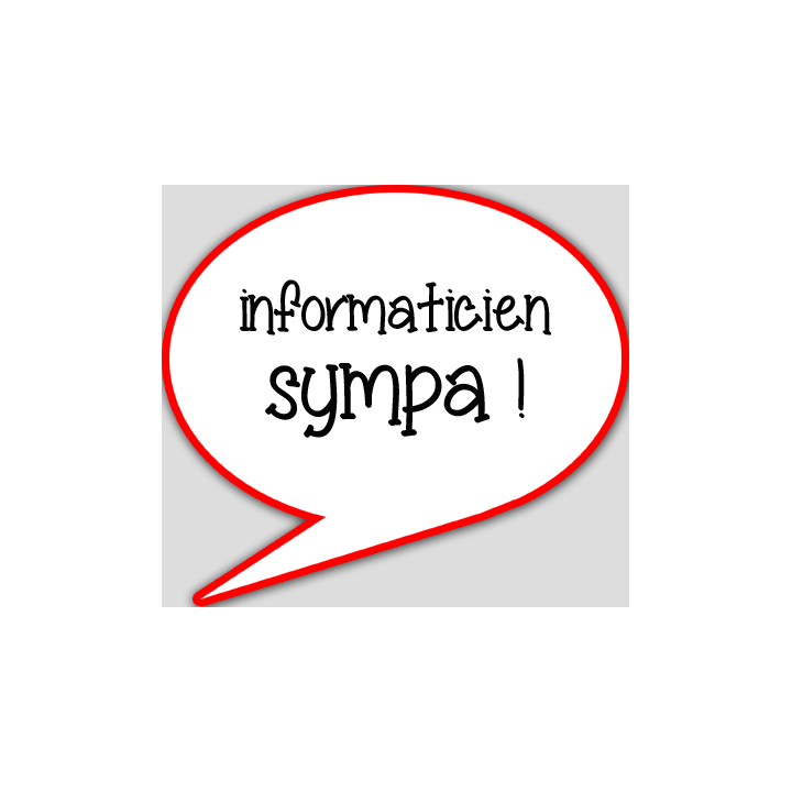 informaticien sympa - 15x13.5cm - sticker/autocollant