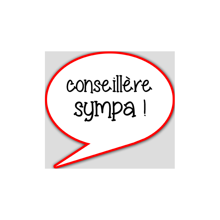 conseillère sympa - 15x13.5cm - sticker/autocollant