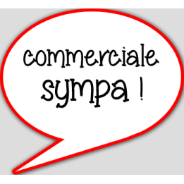 commerciale sympa - 15x13.5cm - sticker/autocollant