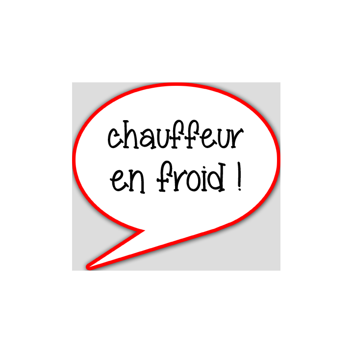 chauffeur en froid - 15x13.5cm - sticker/autocollant
