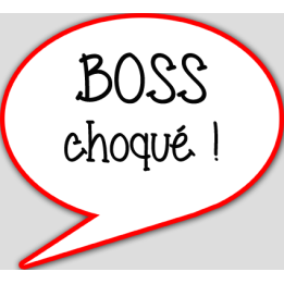 boss choqué - 15x13.5cm - sticker/autocollant