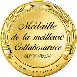 Médaille de la meilleure collaboratrice - 10x10cm - Sticker/autocolla