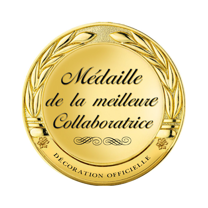 Médaille de la meilleure collaboratrice - 10x10cm - Sticker/autocolla