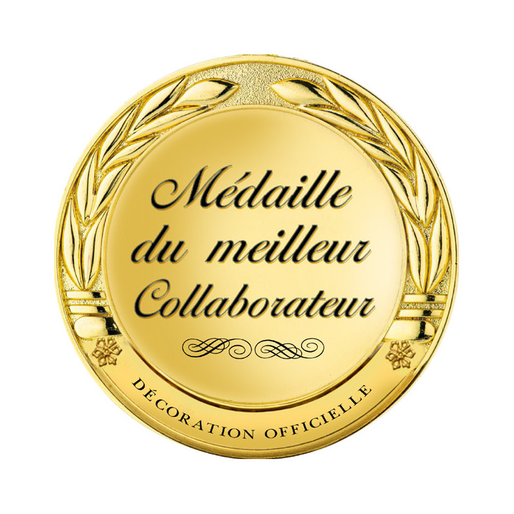 Médaille du meilleur collaborateur - 15x15cm - Sticker/autocollant