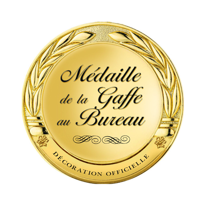 Médaille de la gaffe au bureau - 15x15cm - Sticker/autocollant