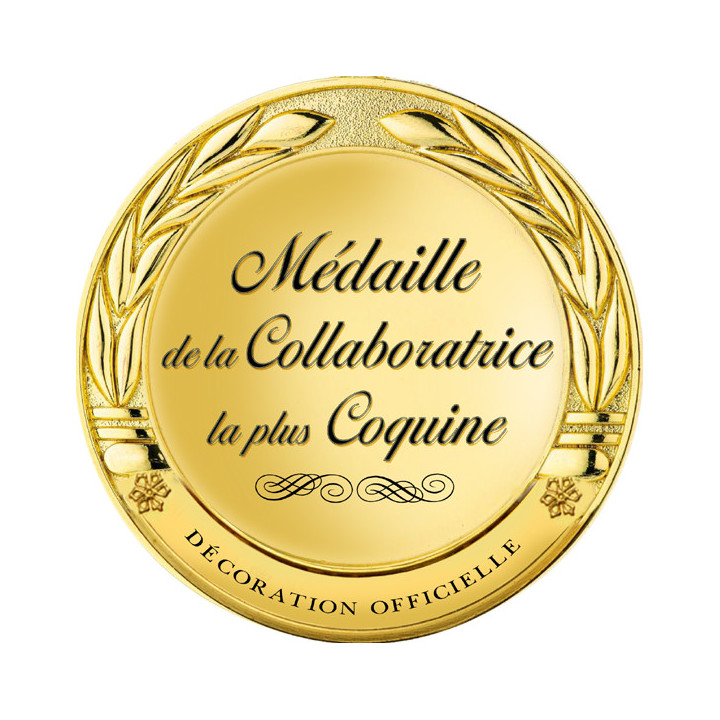 Médaille collaboratrice coquine - 5x5cm - Sticker/autocollant