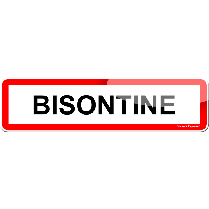 Bisontine (15x4cm) - Sticker/autocollant