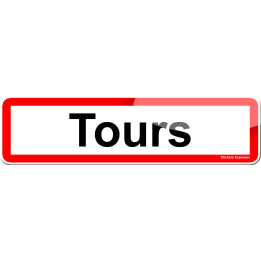 Tours (15x4cm) - Sticker/autocollant