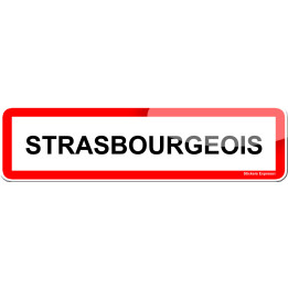 Strasbourgeois (15x4cm) - Sticker/autocollant