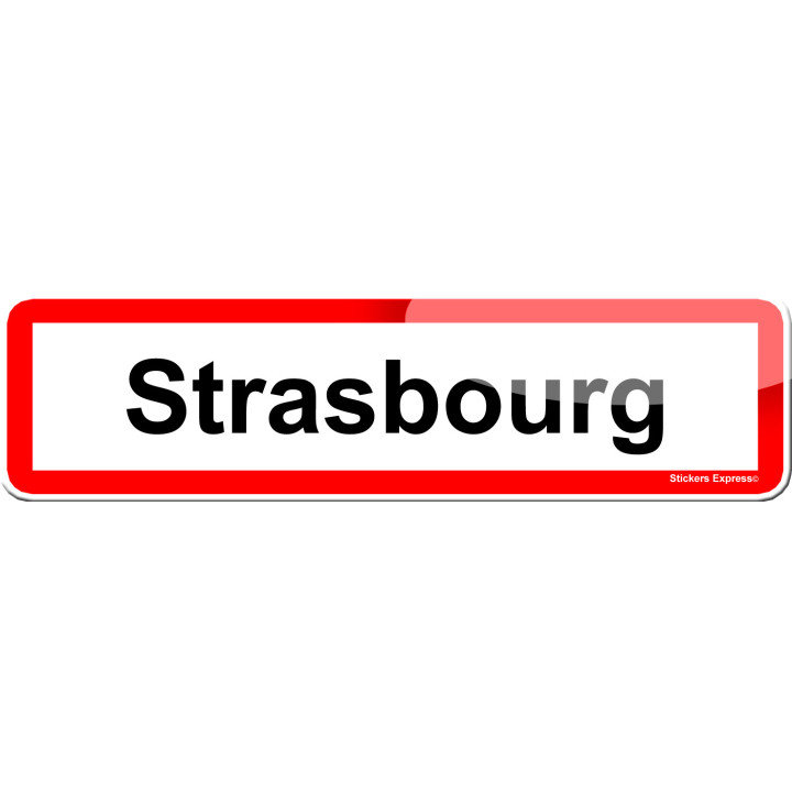 Strasbourg (15x4cm) - Sticker/autocollant