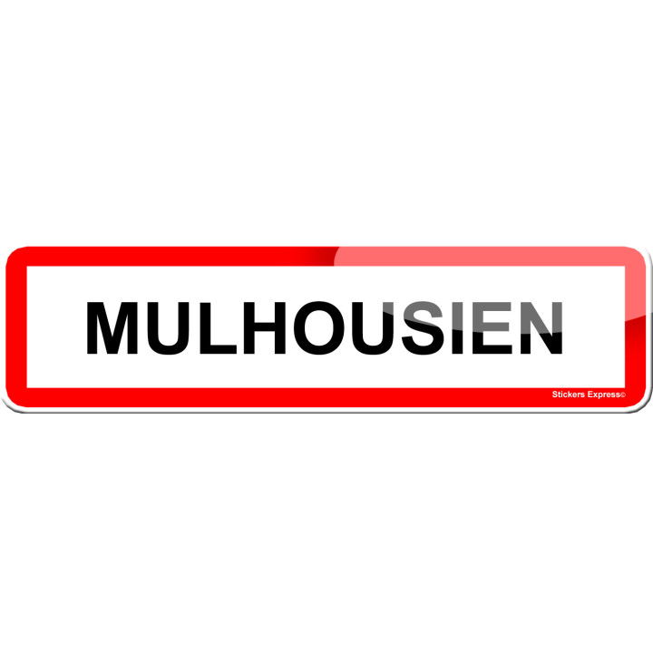 Mulhousien (15x4cm) - Sticker/autocollant