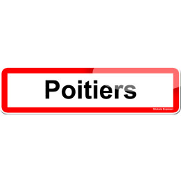 Poitiers (15x4cm) - Sticker/autocollant
