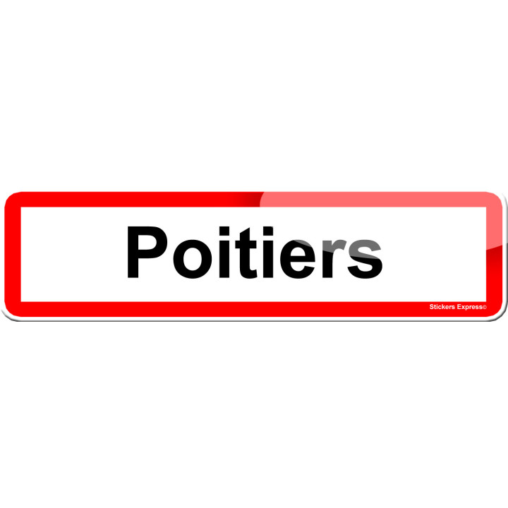 Poitiers (15x4cm) - Sticker/autocollant