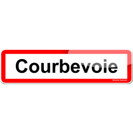 Courbevoie (15x4cm) - Sticker/autocollant