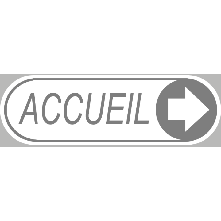 Stickers / Autocollant accueil gris