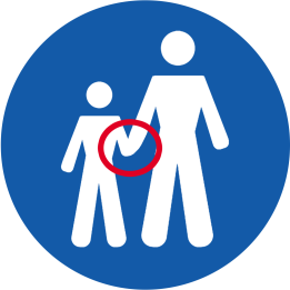 tenir la main de l'enfant - 15cm - Sticker/autocollant