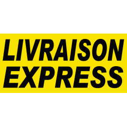 Livraison express jaune - 30x14 cm - Sticker/autocollant
