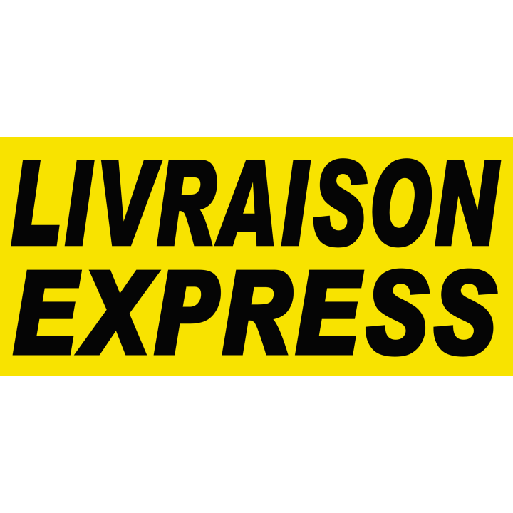 Livraison express jaune - 30x14 cm - Sticker/autocollant