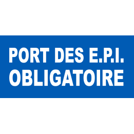 Port des EPI obligatoire - 20x9.2cm - Sticker/autocollant