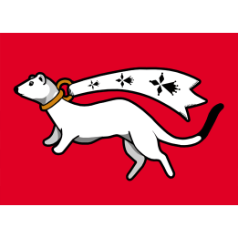 Drapeau Vannes Hermine - 10x7cm - Sticker/autocollant
