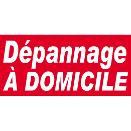 Dépannage à domicile - 30x14 cm - Sticker/autocollant