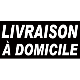 Livraison à domicile noir - 30x14 cm - Sticker/autocollant